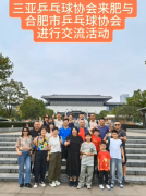 三亚乒乓球协会来肥与合肥市乒乓球